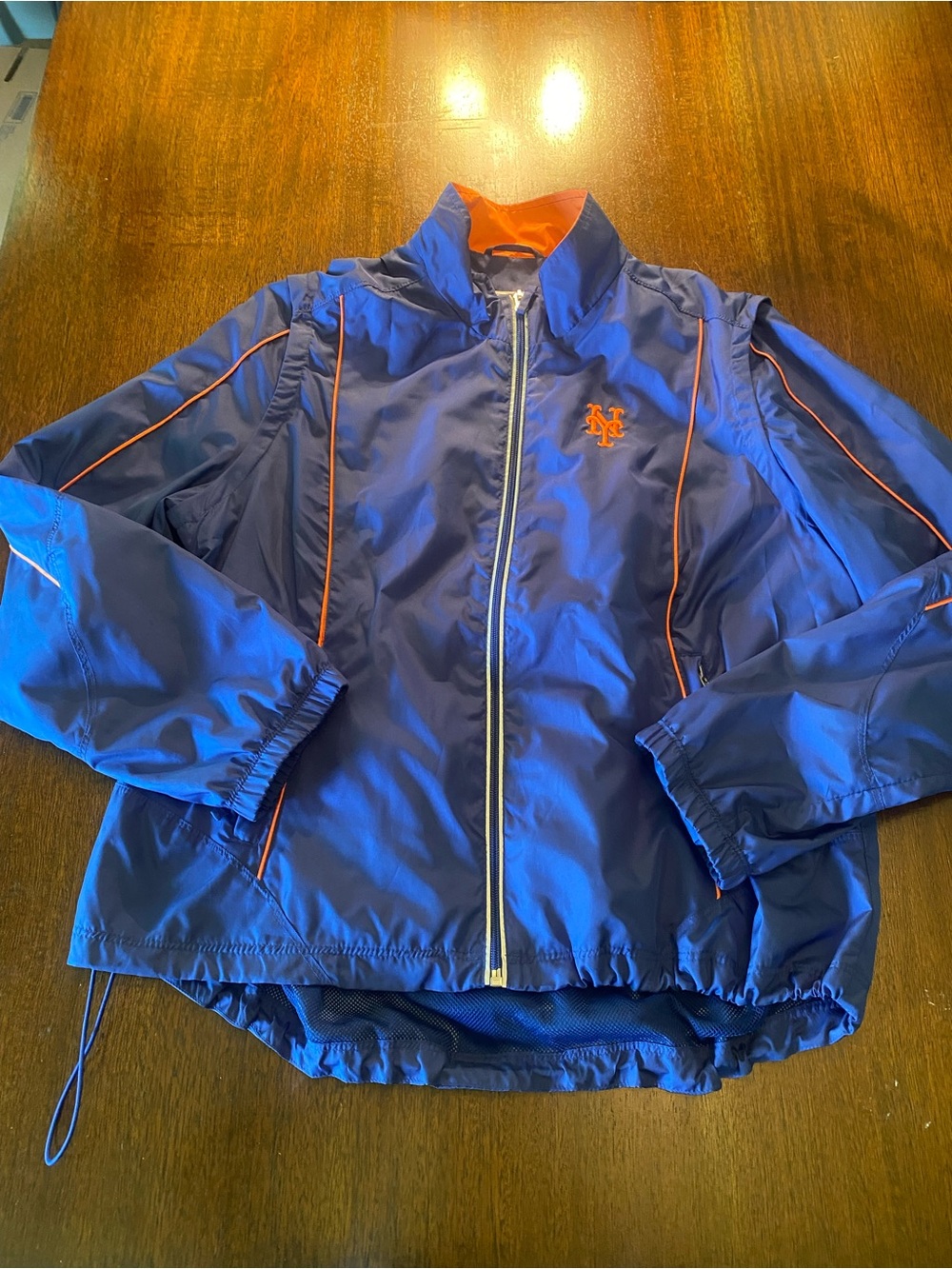 Vintage NY Mets MLB Windbreaker Jacket GIII Sports Carl Banks Navy Blue youth XL